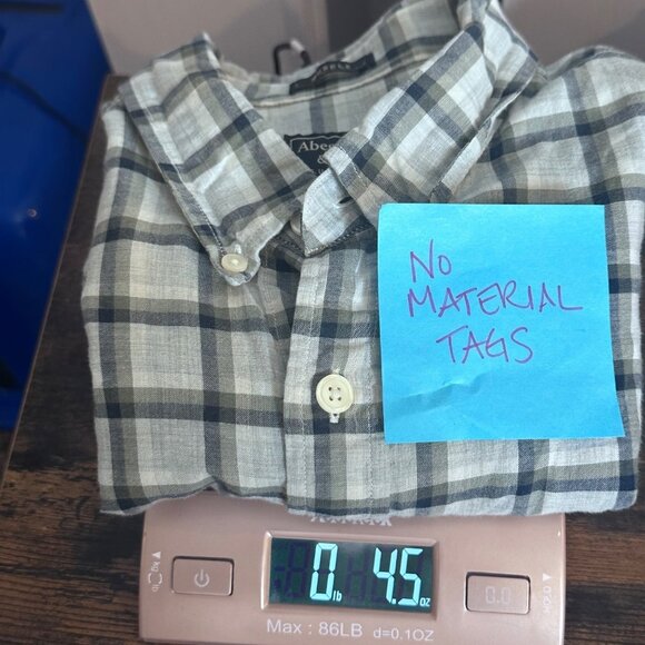 Abercrombie & Fitch Mens M Muscle Fit Short-Sleeve Plaid Button-Up Shirt Y2K 90s - Picture 6 of 6